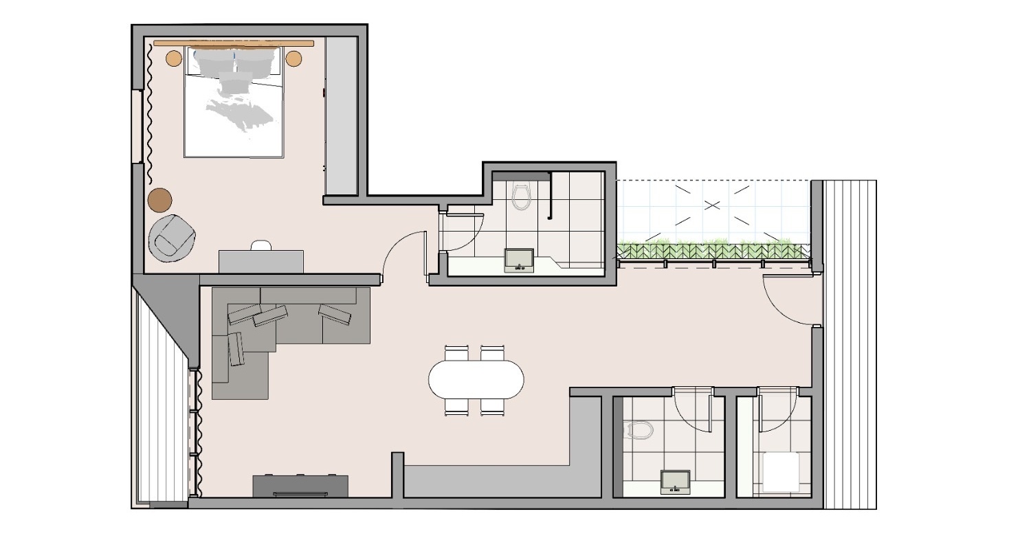 StayForm 1 Bedroom Floor Plan