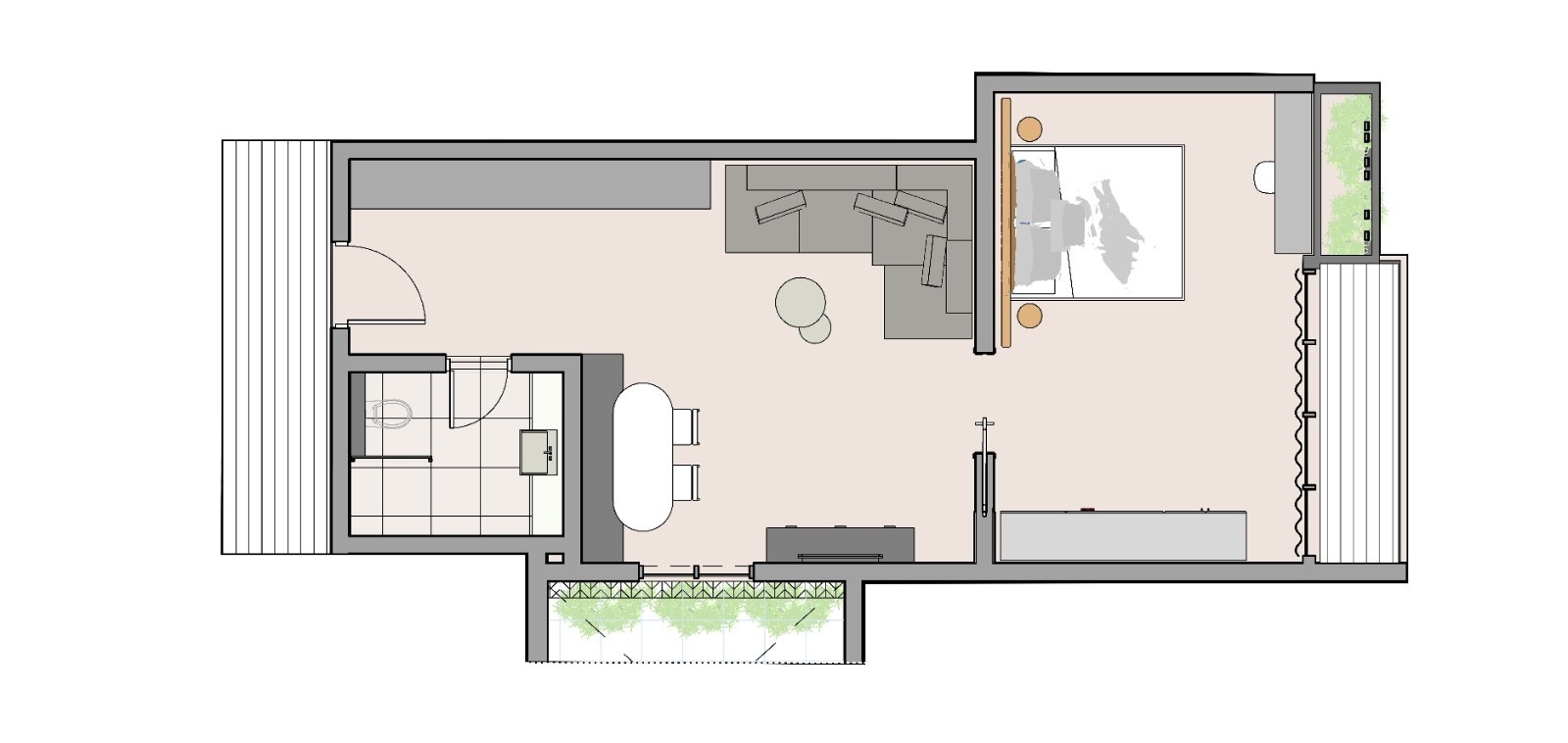 StayForm Studio Floor Plan