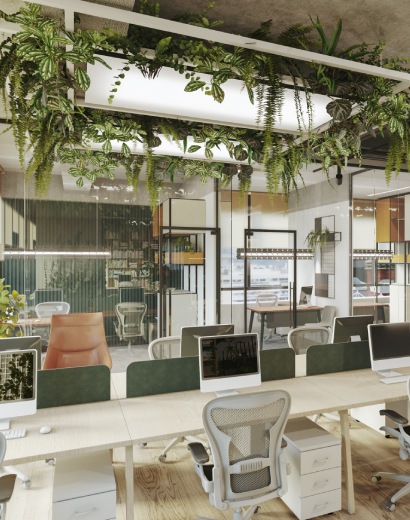 Stylish meeting room at UNICON with minimalist design and advanced technology